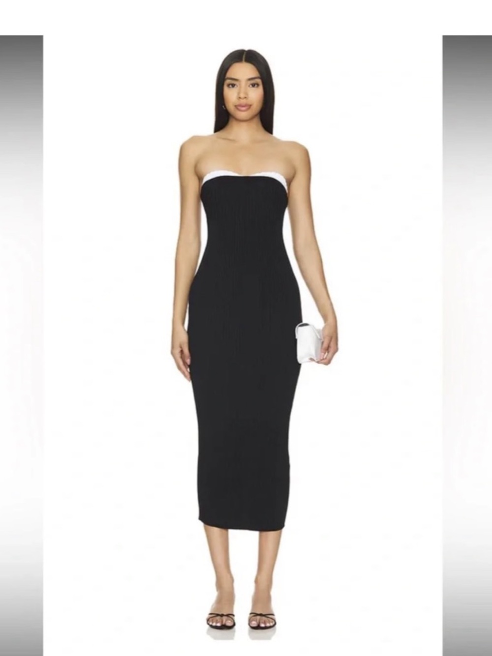 Revolve Majorelle Mina Black Midi Dress